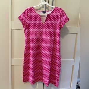 Melly M Vibrant Pink Scallop Dress